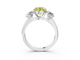 White gold Three-Stone Fancy Yellow Round Cut Cut Solitaire Ring with Classic Prong Setting_15