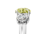 White gold Three-Stone Fancy Yellow Round Cut Cut Solitaire Ring with Classic Prong Setting_17