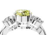 White gold Three-Stone Fancy Yellow Round Cut Diamond Channel Set Engagement Ring with Prong Setting_17