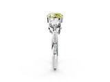 White gold Three-Stone Fancy Yellow Round Cut Diamond Channel Set Engagement Ring with Prong Setting_38