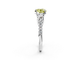 White gold Three-Stone Fancy Yellow Round  Cut Diamond Pavé Band with Four-Prong Setting_27