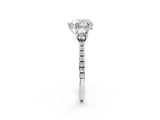 White gold Three-Stone Heart Cut Cut Diamond Pavé Band with Prong Setting_41