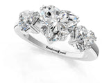 White gold Three-Stone Heart Cut Cut Diamond Ring with Channel Set Band and Four-Prong Setting_60