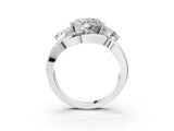 White gold Three-Stone Heart Cut Cut Diamond Split Shank Prong Set Ring_10