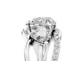 White gold Three-Stone Heart Cut Cut Diamond Split Shank Prong Set Ring_12