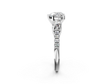 White gold Three-Stone Heart Cut Diamond Pavé Band with Four-Prong Setting_53