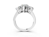 White gold Three-Stone Heart Cut Diamond Ring with Channel Set Band and Four-Prong Setting_21