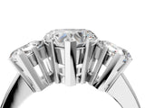 White gold Three-Stone Heart Cut Diamond Ring with Channel Set Band and Four-Prong Setting_22