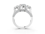 White gold Three-Stone Heart Cut Diamond Ring with Channel-Set Band and Four-Prong Setting_67