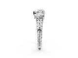 White gold Three-Stone Heart Cut Diamond Ring with Channel-Set Band and Prong Setting_8