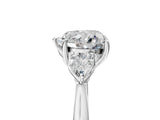 White gold Three-Stone Heart Cut Diamond Ring with Pear  Side Stones in Four-Prong Setting_27