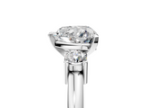 White gold Three-Stone Heart Cut Diamond Solitaire with Prong Setting and Classic Band_53