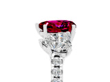White gold Three-Stone Heart Cut Garnet Ring with Pavé Band and Prong Setting_17