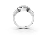 White gold Three-Stone Heart Cut Halo Pavé Diamond Ring_10