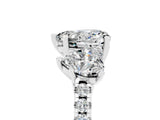 White gold Three-Stone Heart Cut Moissanite Ring with Pavé Band and Prong Setting_17