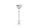 White gold Three-Stone Heart Cut Moissanite Ring with Pear  Side Stones in Four-Prong Setting_14