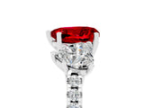 White gold Three-Stone Heart Cut Ruby Ring with Pavé Band and Prong Setting_17