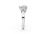 White gold Three-Stone Heart Cut Solitaire Ring with Prong Setting_5