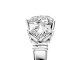 White gold Three-Stone Heart and Princess Cut Diamond Ring with Channel Band and Four-Prong Setting_21