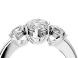 White gold Three-Stone Marquise Cut Cut Diamond Ring with Channel Set Band and Four-Prong Setting_117