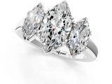 White gold Three-Stone Marquise Cut Cut Diamond Ring with Channel Set Band and Four-Prong Setting_51