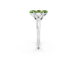 White gold Three-Stone Marquise Cut Cut Diamond Ring with Trillion Side Stones and Four-Prong Setting_2