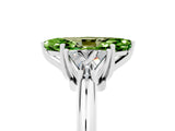 White gold Three-Stone Marquise Cut Cut Diamond Ring with Trillion Side Stones and Four-Prong Setting_5