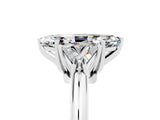 White gold Three-Stone Marquise Cut Cut Diamond Ring with Trillion Side Stones and Four-Prong Setting_5