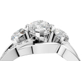 White gold Three-Stone Marquise Cut Cut Diamond Split Shank Prong Set Ring_11