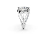 White gold Three-Stone Marquise Cut Cut Diamond Split Shank Prong Set Ring_9