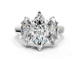 White gold Three-Stone Marquise Cut Cut Solitaire Ring with Classic Prong Setting_127