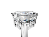 White gold Three-Stone Marquise Cut Diamond Engagement Ring with Prong Setting on a White Gold Band_11