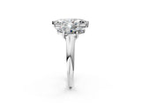 White gold Three-Stone Marquise Cut Diamond Engagement Ring with Prong Setting_9
