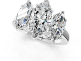 White gold Three-Stone Marquise Cut Diamond Ring with Channel Set Band and Four-Prong Setting_27