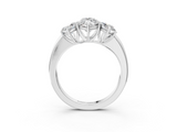 White gold Three-Stone Marquise Cut Diamond Ring with Channel-Set Band and Four-Prong Setting_59