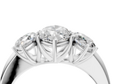 White gold Three-Stone Marquise Cut Diamond Ring with Channel-Set Band and Four-Prong Setting_60