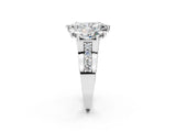 White gold Three-Stone Marquise Cut Diamond Ring with Channel-Set Band and Four-Prong Setting_71