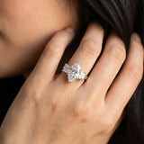 White gold Three-Stone Marquise Cut Diamond Ring with Channel Set Band and Four-Prong Setting_8