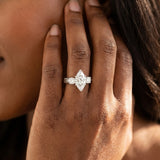 White gold Three-Stone Marquise Cut Diamond Ring with Channel-Set Band and Prong Setting_20