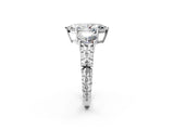 White gold Three-Stone Marquise Cut Diamond Ring with Channel-Set Band and Prong Setting_8