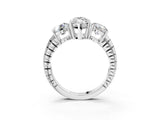 White gold Three-Stone Marquise Cut Diamond Ring with Channel-Set Band and Prong Setting_9