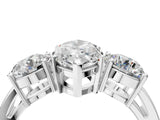 White gold Three-Stone Marquise Cut Diamond Ring with Round Side Stones, Classic Band, and Four-Prong Setting_23