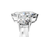 White gold Three-Stone Marquise Cut Diamond Ring with Round Side Stones, Classic Band, and Four-Prong Setting_24