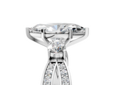 White gold Three-Stone Marquise Cut Diamond Twist Band with Prong Setting_76