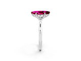 White gold Three-Stone Marquise Cut Garnet Ring with Pear  Side Stones in Four-Prong Setting_50