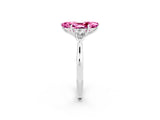 White gold Three-Stone Marquise Cut Pink Sapphire Ring with Pear  Side Stones in Four-Prong Setting_50