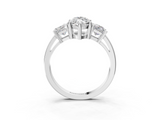 White gold Three-Stone Marquise Cut Solitaire Ring with Prong Setting_6