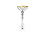 White gold Three-Stone Marquise Cut Yellow Sapphire Pavé Band with Four-Prong Setting_26