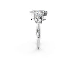 White gold Three-Stone Marquise Diamond Channel Set Engagement Ring with Prong Setting_17