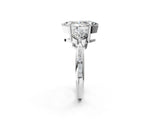 White gold Three-Stone Marquise Diamond Channel Set Engagement Ring with Prong Setting_5